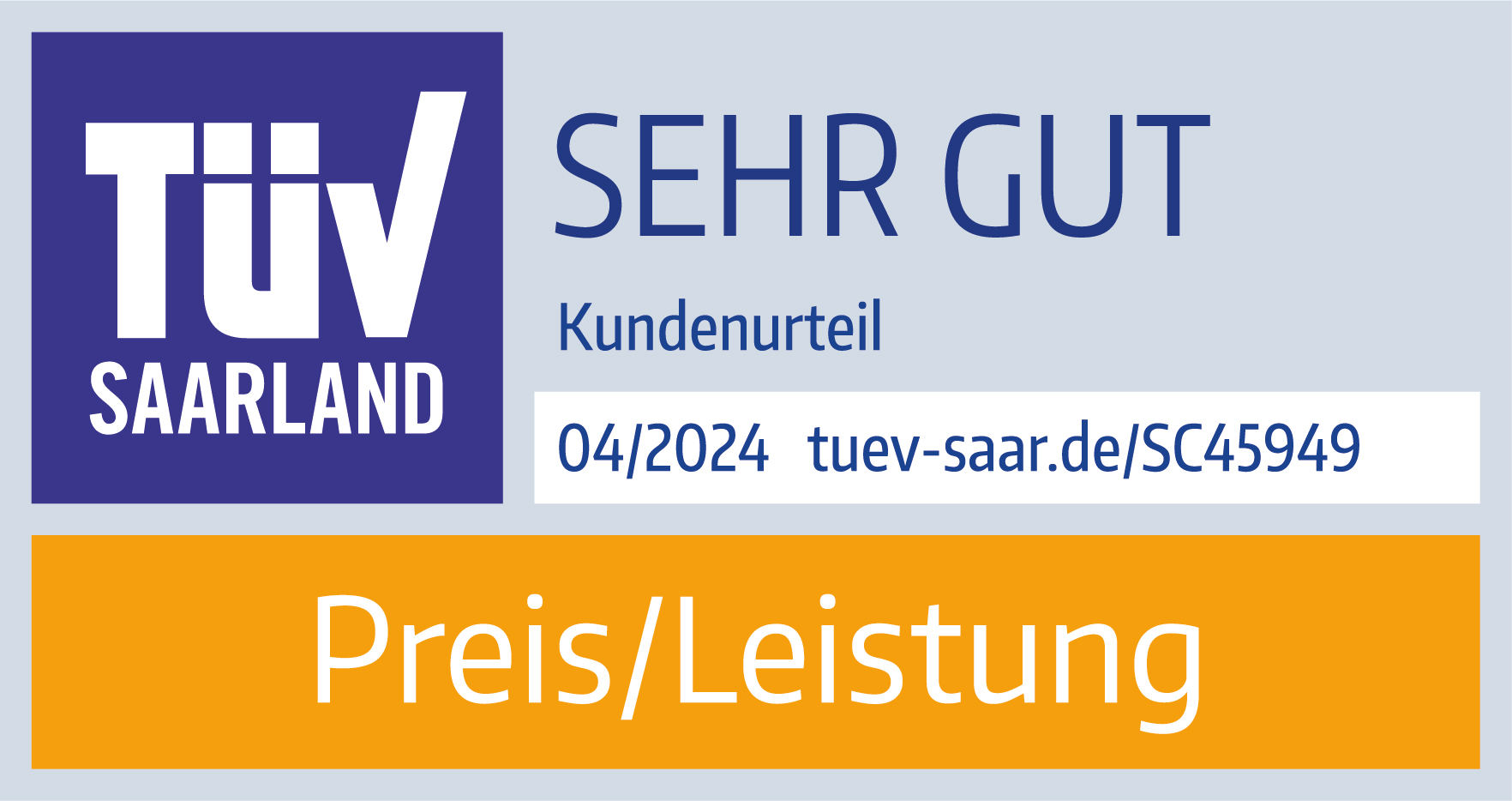 TÜV Saarland – Sehr gut, Preis/Leistung 04/2024